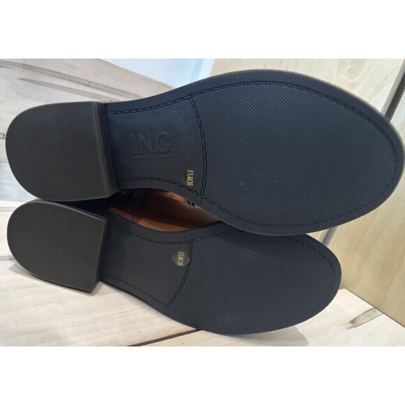 INC International Concepts Womens Fawne Leather Zip Up Riding Boots Cognac 5.5M - Picture 7 of 7